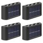 FA-06LED Portable Solar Powered Up And Down LED Outdoor Wall Lights 6LED White 4PCS