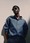 Regular Fit Linen-blend Shirt - Blue