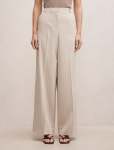 Hayden Straight Leg Pants - 16 Neutral Pinstripe