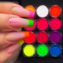 Uv Reactive Pigment Powder - 12 Colors Neon Acrylic Mica Powder Set Glow In Dark Effect Under Uv Light Versatile Epoxy Resin Dye For