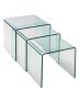 Ziyane - Set Of 3 Morden Glass Side Nesting Table