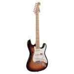 Sx Sst Ash Strat Electric Semi Hollowbody Guitar : 3 Tone Sunburst
