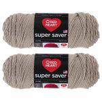 Bulk Buy: Red Heart Super Saver 2-PACK Oatmeal 7 Oz Each Skein
