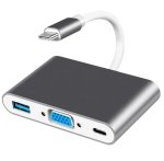 Type-c 3.1 To Vga Adapter 3IN1 With Pd And USB3.0 Converter Cable Gc