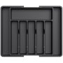 Expandable Drawer Organizer Cutlery Tray For Kitchen Organization And Storage - Black