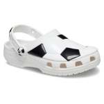 Classic Soccer Ball Clog Kids Age 5+ - White black J6