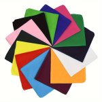 1PC Square Painting Silky Scarf Polyester Solid Color Bandana For Sports Outdoor Cycling Ideal Choice For Gifts