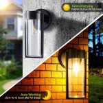1PC Solar Powered Outdoor Wall Hanging Light And Automatic On off Perfect For Fences Patios Courtyards And Porches