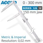 Vernier Caliper 300MM 0.05MM Acc. 150MM 0.02MM Grad S steel