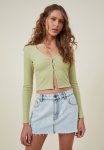 Cotton On Tayla Button Up Long Sleeve Top - Soft Khaki