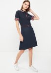 Polo Wmn Fit & Flare Short Sleeve Golfer Dress - Navy