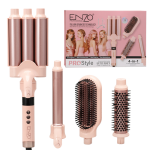 Enzo EN-9111 Professional Hair Straightener 4-IN-1 Straightening Comb Curling Iron Triple Rotation Three-barrel Curling Iron
