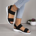 Women's Solid Color Casual Sandals Lightweight Flat Soft Sole Holiday Shoes Summer Comfort Wedge Sandals
