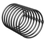 Bathway Shower Curtain Rings Bathway Shower Curtain Hooks Black Shower Curtain Rings Rust Proof Anti-drop Shower Rings For Curta