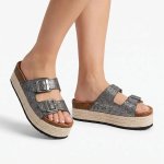 Chicago Leather Sandal - Pewter - 8