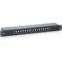 Equip 16-PORT Stp Shielded Patch Panel CAT6.E Black