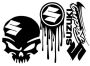 Suzuki Petrol Tank Suzuki Car Racing Suzuki Ghost Vinyl Sticker - 3 Pack