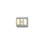 Composable Classic Link Letter H Silver Glitter