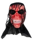 Flesh Skeleton With Hair Halloween Mask