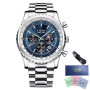 - Men Luxury Chronograph Stainless Steel Sport Watch