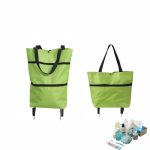 2-IN-1 Foldable Shopping Cart With Wheels Waterproof & Sturdy Grocery Bag Hand Truck Collapsible Portable Rolling Tote For Super