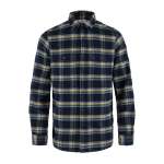 Mens Ovik Heavy Flannel Shirt - - Dark Navy-buckwheat Brown XL