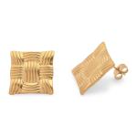 Goldair Gold Plated Woven Square Earrings