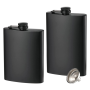 2PCS Hip Flasks For Liquor 8 Oz Stainless Steel Leakproof Thin Flasks