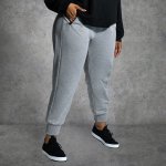 Plus Size Fleece Jogger - Grey M Lange