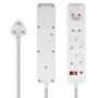 Surge Protected Multiplug 4WAY 3M White