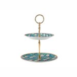 Maxwell & Williams Kasbah Mint 2 Tiered Cake Stand Gift Boxed