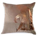 Animal Print Scatter Cushion With Zipper And Inner- Gold Foiled Monkey