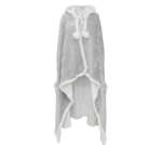 Fluffy Fleece Unisex Oversize Hooded Blanket - Grey