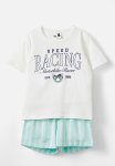 Cotton On Calvin Short Sleeve Pyjama Set - Barber Blue speed Racing