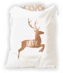 Personalised Christmas Bag - Rose Gold Reindeer
