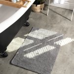Reversible 100% Cotton BATH MAT - Light Grey
