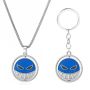 Rotating Anime Ace Necklace And Keyring Jewellery Set