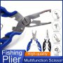 1pc Multifunctional Fishing Pliers Braided Line Cutter Hook Remover Split Ring Opener