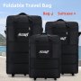 Large Capacity Foldable Wheeled Travel Bag Versatile Ideal For Travel Adventure And Outdoor Activities