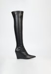 Love 2 Over The Knee Wedge Boot - Black