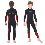 Seaskin Kids Wetsuit For Boys Toddlers 3MM Back Zip Full Wetsuit Neoprene Thermal Swimsuits For Diving Surfing Swim Lessons Size