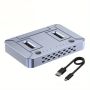 Dual-bay USB 3.2 Nvme/sata External Hard Drive Enclosure