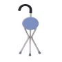 Thickened Stainless Steel Foldable Walking Stick Stool For The Elderly