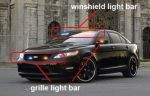 54 LED White green amber Car Strobe Lights Kit On Dash And or Grill