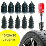 Tire Puncture Repair Kit - 10 20 40 50 100PCS Metal & Rubber Nails For Cars Motorcycles Scooters & Bikes - Vacuum Tyre Repair Ac