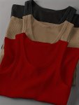 3 Pieces Men's Solid Color Tank Top Quick Dry Breathable Slightly Stretch Crew Neck Sleeveless Shirt Men's Clothing For Summer S