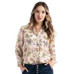 Wild Flower Print Shirt - Lavender L xl