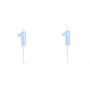 2 Pack - Number 1 Birthday Candle - Blue