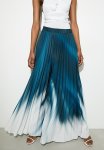 Printed Pleated Palazzo - Blues Distorted Ombre