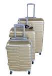 Smte Mooistar Travel Luggage 3 Piece Suitcases Spinner Gold With Keychain